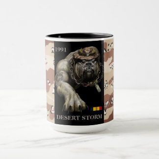 1991 DEVIL DOG COMBAT ACTION DESERT STORM MUG