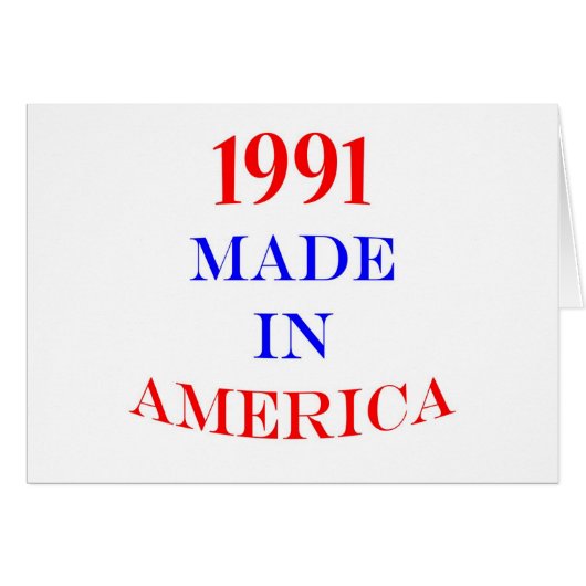 1991 Made in America Cards (Front Horizontal)