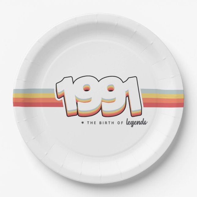 1991 The birth of legends Paper Plates (Front)