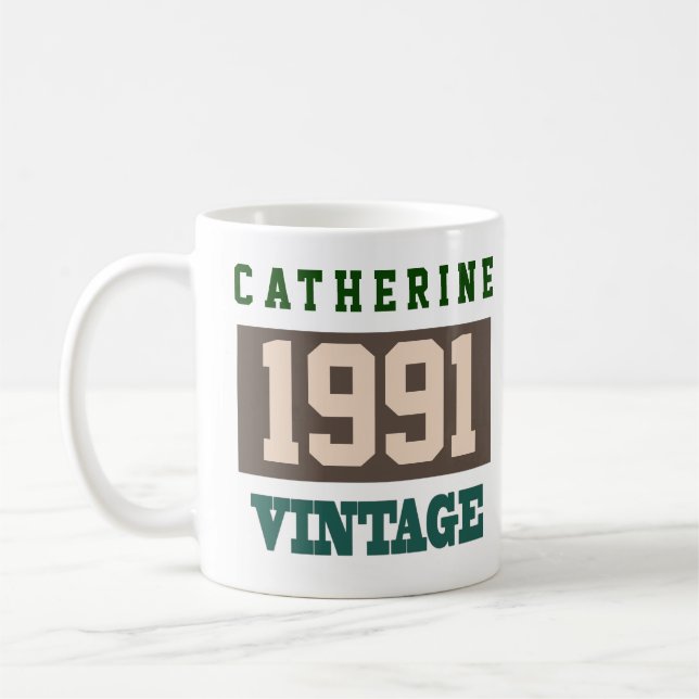 1991 Year of Birth - Birthday Celebration Coffee Mug (Left)
