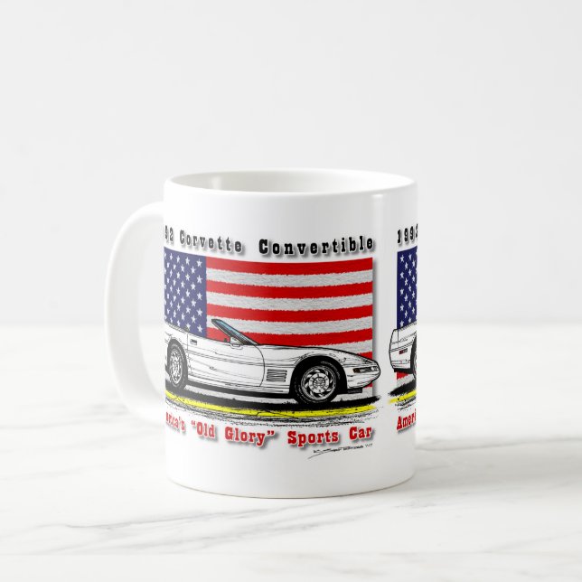 1992 Corvette Convertible Coffee Mug (Front Left)