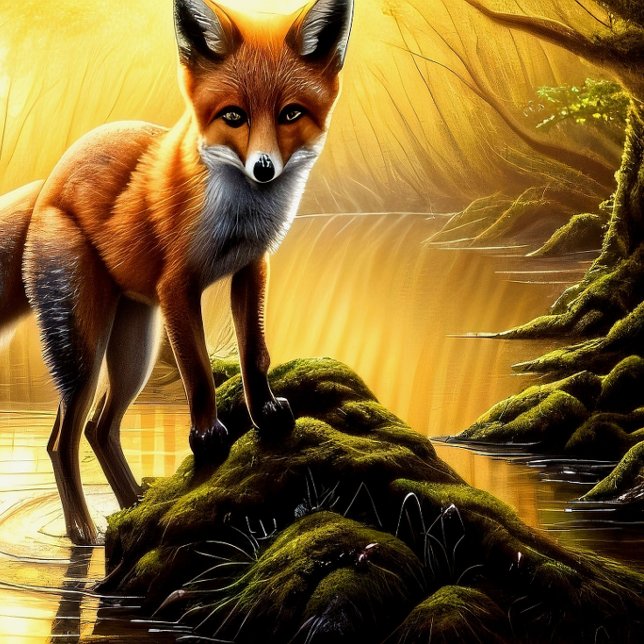 "1992" Fox hunting canvas art (Creator Uploaded)