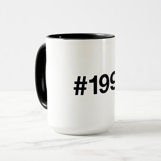 1992 Hashtag 34th birthday 34 years Mug (Front Left)