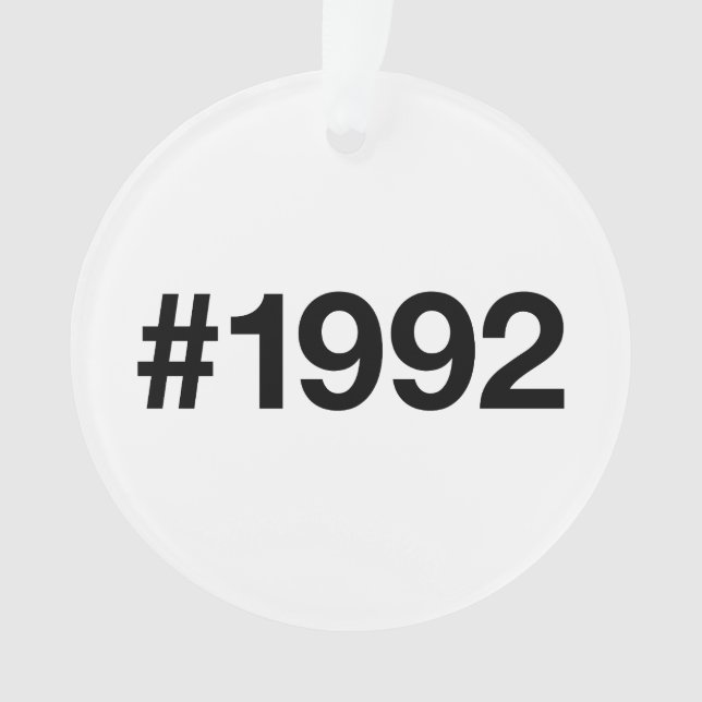 1992 Hashtag 34th birthday 34 years Ornament (Front)