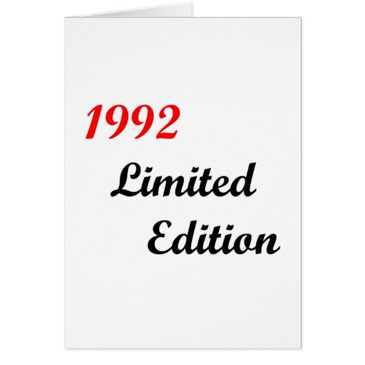 1992 Limited Edition Cards (Front)