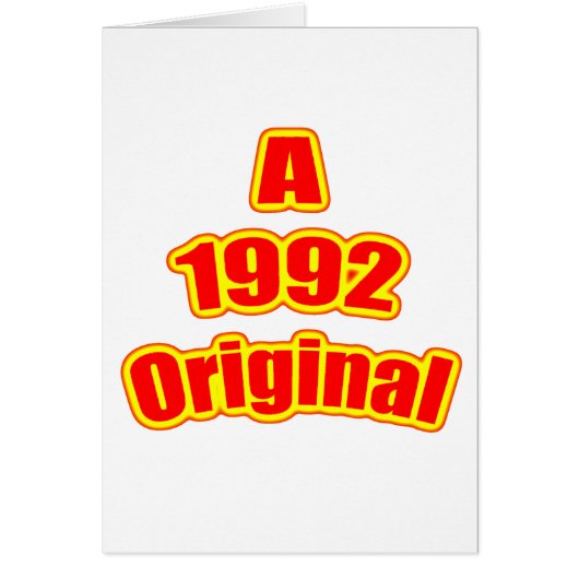 1992 Original Red Cards (Front)