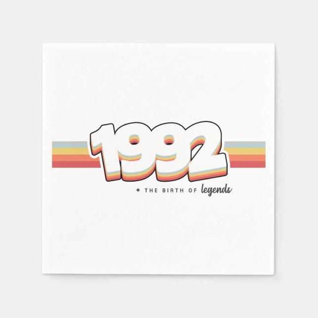 1992 The birth of legends Napkins (Front)
