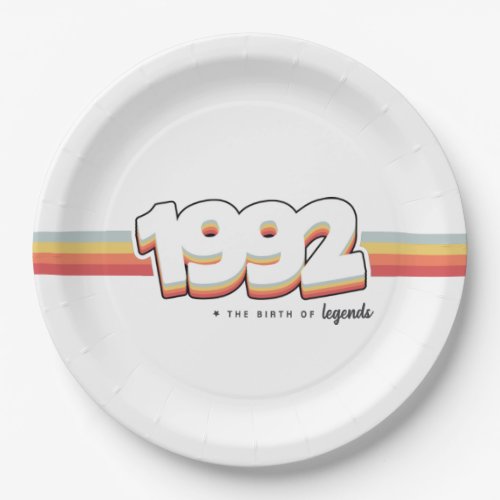 1992 The birth of legends Paper Plates