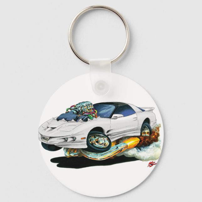 1993-97 Trans Am White Car Keychain (Front)