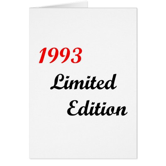 1993 Limited Edition Cards (Front)