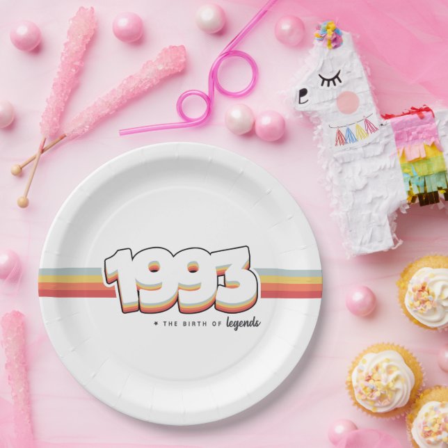 1993 The birth of legends Paper Plates (Party)