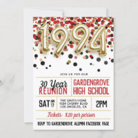 1994 High School College Reunion Invitation