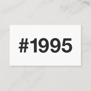 1995 Hashtag 31st birthday 31 years Business Card