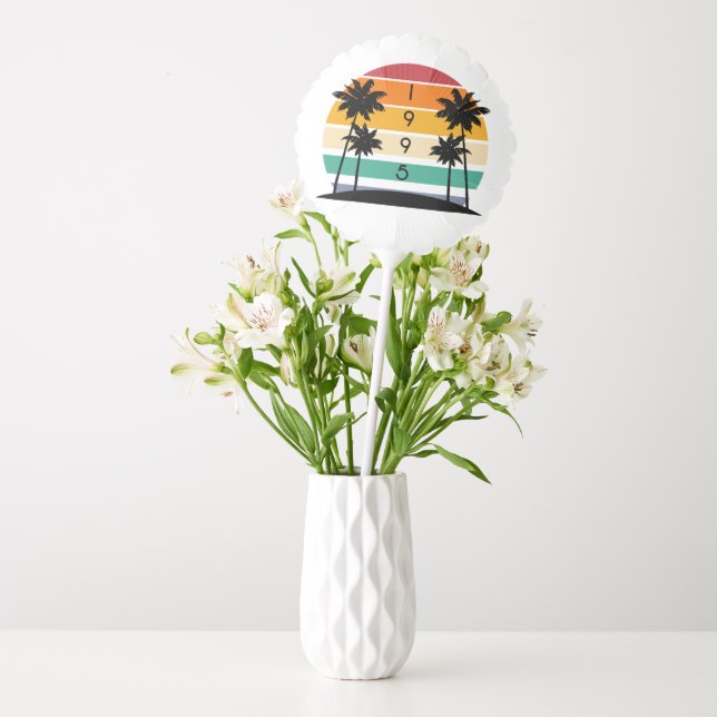 1995 Retro Stripe Sunset Vintage  Balloon (Vase)
