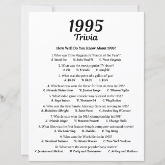 1995 Trivia Game