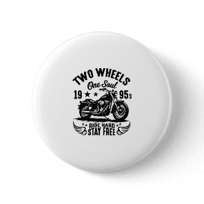 1995s Motorcycle Vintage Button