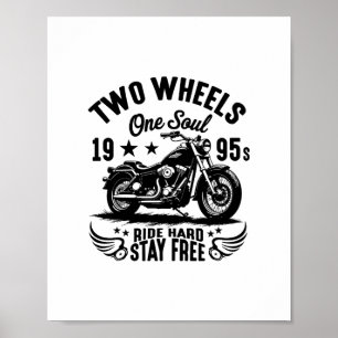 1995s Motorcycle Vintage Poster