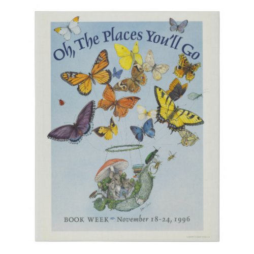 1996 Childrens Book Week Poster Faux Canvas Print