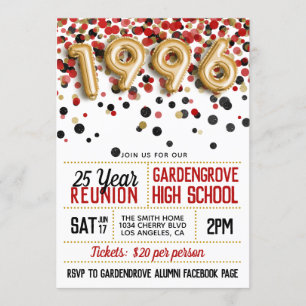 1996 High School College Reunion Invitation