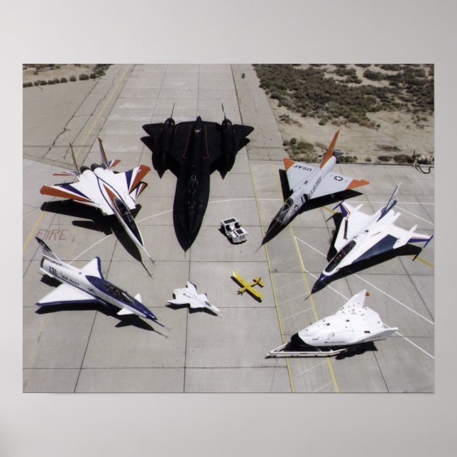 1997 Dryden Research Aircraft Fleet on Ramp Poster (Front)