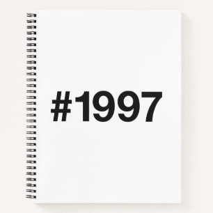 1997 Hashtag 29th birthday 29 years Notebook