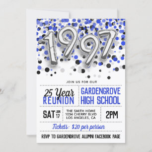 1997 High School College Reunion Invitation