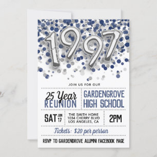 1997 High School College Reunion Invitation