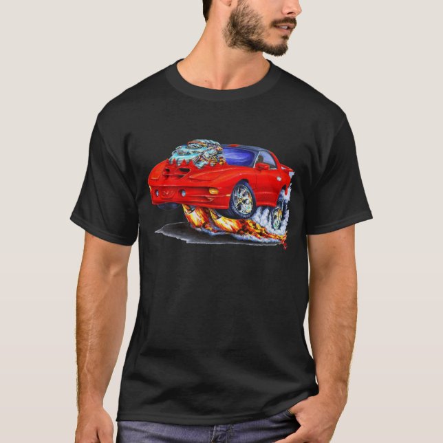 1998-02 Firebird Trans Am Red Car T-Shirt (Front)