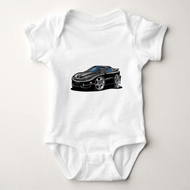 1998-02 Trans Am Black Car Baby Bodysuit (Front)