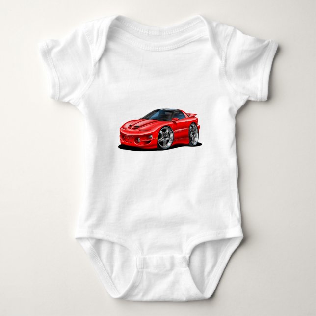 1998-02 Trans Am Red Car Baby Bodysuit (Front)