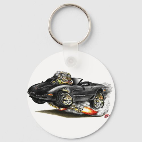 1998_2004 Corvette Black Convertible Keychain