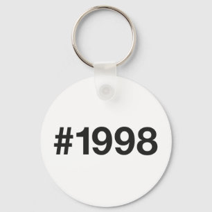 1998 Hashtag 28th birthday 28 years Keychain