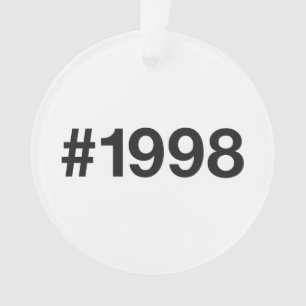 1998 Hashtag 28th birthday 28 years Ornament