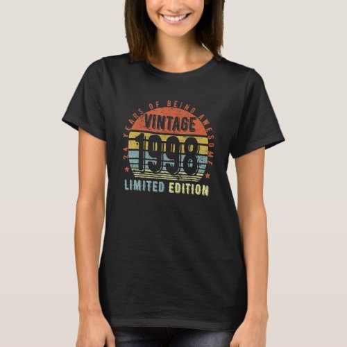 1998 Vintage 1998  24th Birthday T_Shirt