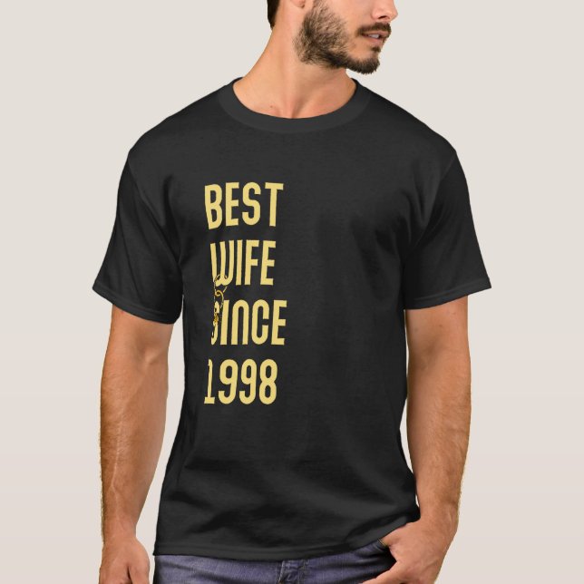 1998 Wedding Anniversary  For Her Cute Couples Mat T-Shirt (Front)