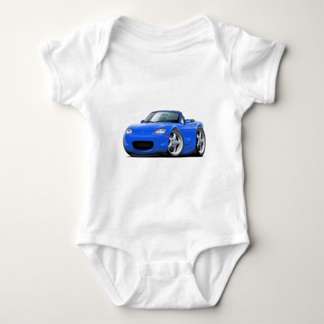 1999-05 Miata Blue Car Baby Bodysuit (Front)