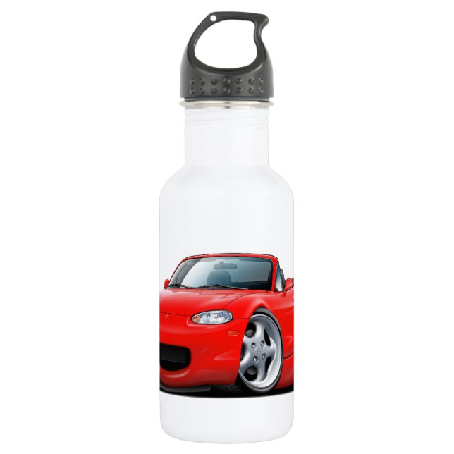 1999-05 Miata Red Car Stainless Steel Water Bottle (Front)