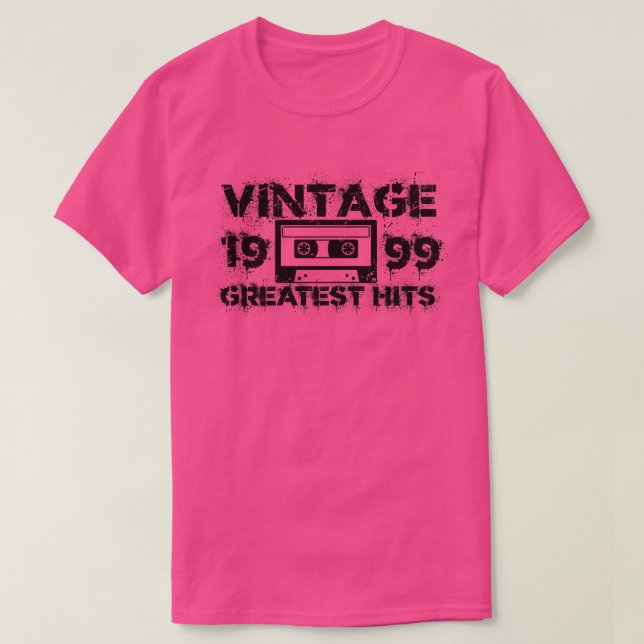1999 Greatest Hits Vintage Black T-Shirt (Design Front)