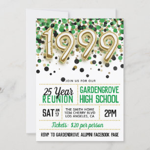 1999 High School College Reunion Invitation