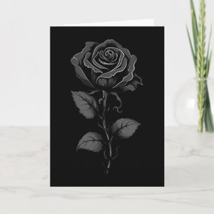 199 Flowers Black Rose Graphic , Small Card