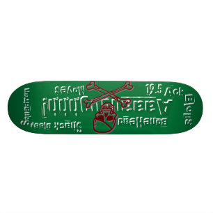 19.5 Ack Blops-BoneHead!-Shack Bleep Squadron Skateboard Deck