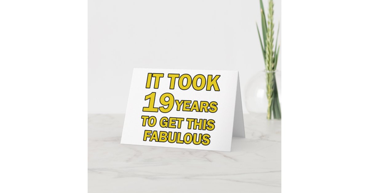 19 birthday design card | Zazzle.com