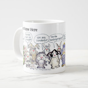19 Cartoon Appreciation Bunny Rabbits Jumbo Mug