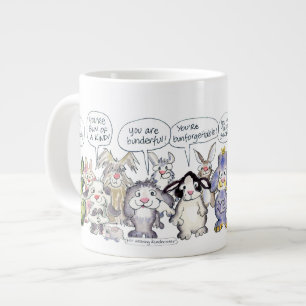 19 Cartoon Appreciation Bunny Rabbits Jumbo Mug