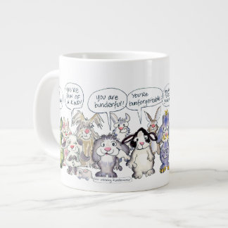 19 Cartoon Appreciation Bunny Rabbits Jumbo Mug