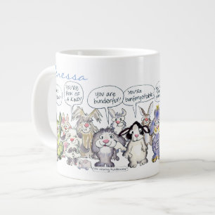 19 Cartoon Bunny Rabbits Jumbo Mug