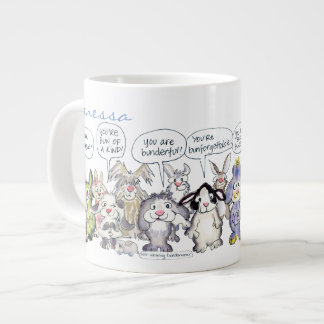19 Cartoon Bunny Rabbits Jumbo Mug