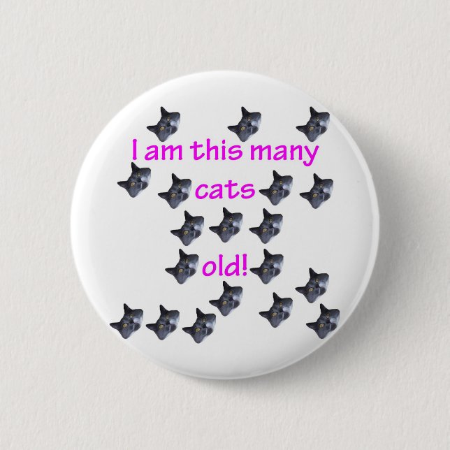 19 Cat Heads Old Pinback Button (Front)