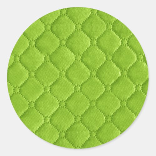 19 Color Choices Quilted Texture Classic Round Sticker