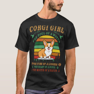 19 Corgi The Soul Of A Witch Corgi T-Shirt